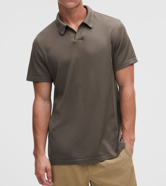 Lululemon Textured Mesh-Knit Polo