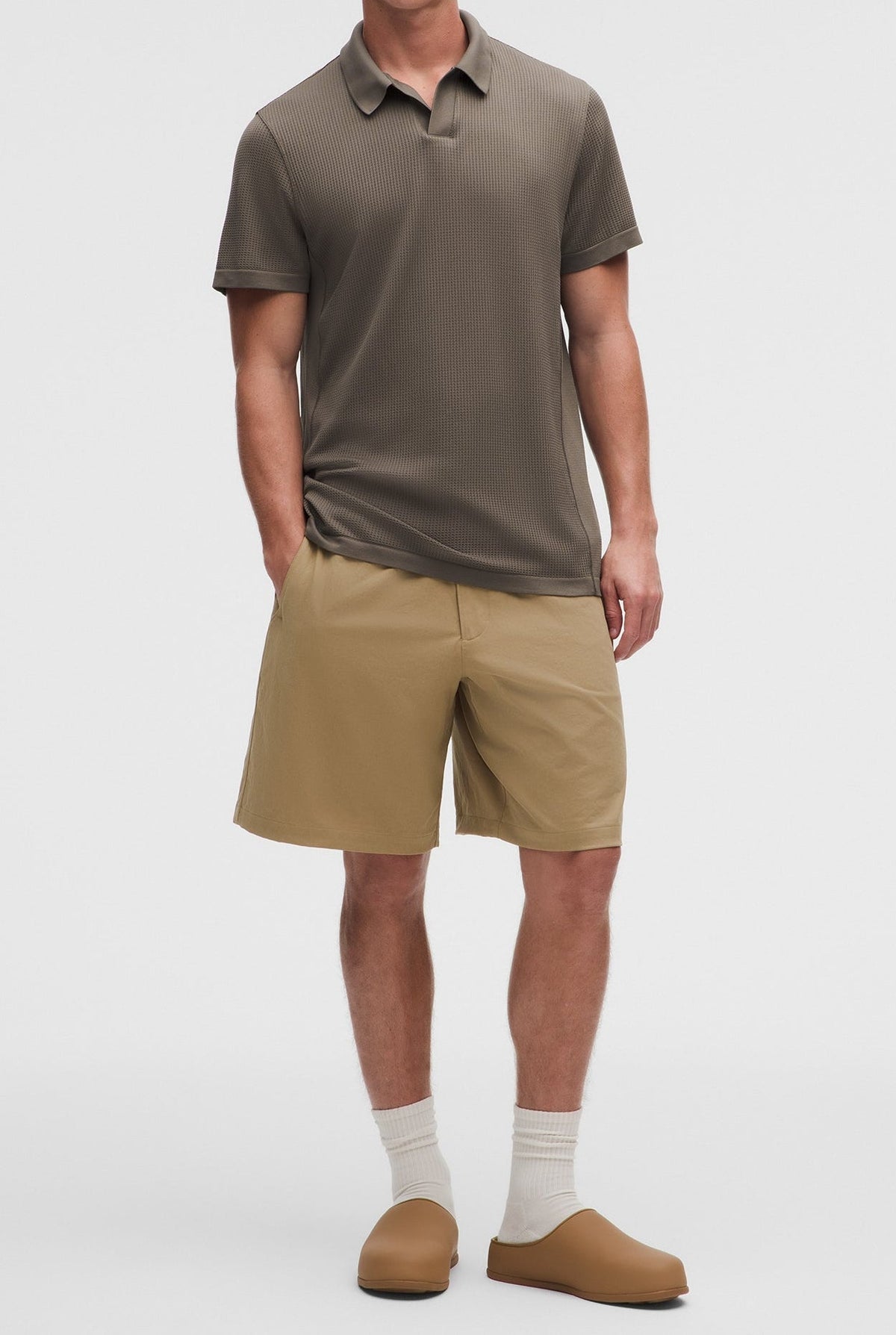 Lululemon Textured Mesh-Knit Polo